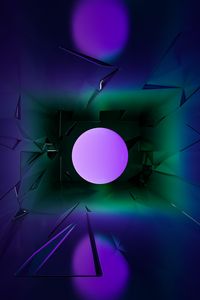 Preview wallpaper kaleidoscope, edges, circles, illusion, abstraction, purple