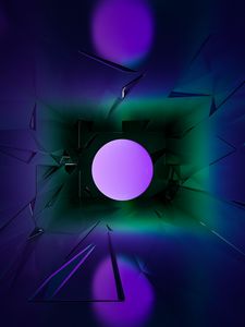 Preview wallpaper kaleidoscope, edges, circles, illusion, abstraction, purple