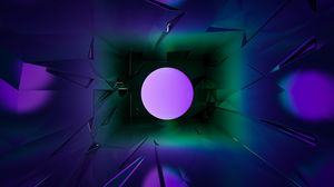 Preview wallpaper kaleidoscope, edges, circles, illusion, abstraction, purple