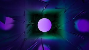 Preview wallpaper kaleidoscope, edges, circles, illusion, abstraction, purple