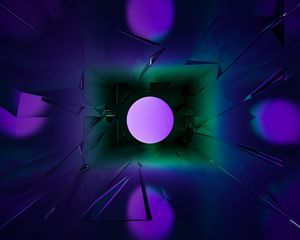 Preview wallpaper kaleidoscope, edges, circles, illusion, abstraction, purple