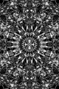 Preview wallpaper kaleidoscope, edges, fractal, abstraction, black and white