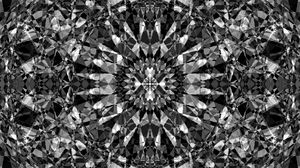 Preview wallpaper kaleidoscope, edges, fractal, abstraction, black and white