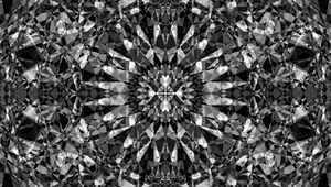 Preview wallpaper kaleidoscope, edges, fractal, abstraction, black and white