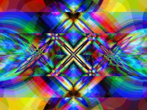 Preview wallpaper kaleidoscope, figures, abstraction, bright