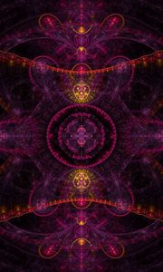 Preview wallpaper kaleidoscope, fractal, abstraction, purple, glow