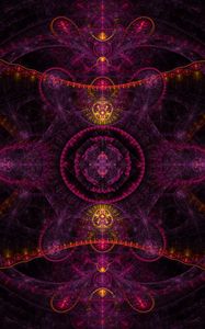 Preview wallpaper kaleidoscope, fractal, abstraction, purple, glow