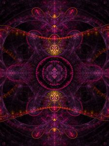 Preview wallpaper kaleidoscope, fractal, abstraction, purple, glow