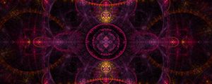 Preview wallpaper kaleidoscope, fractal, abstraction, purple, glow