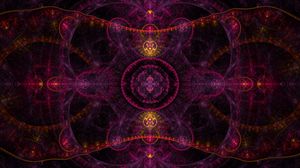 Preview wallpaper kaleidoscope, fractal, abstraction, purple, glow