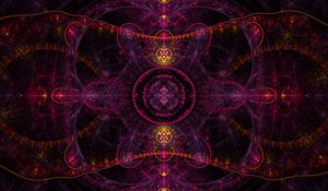 Preview wallpaper kaleidoscope, fractal, abstraction, purple, glow