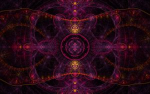 Preview wallpaper kaleidoscope, fractal, abstraction, purple, glow