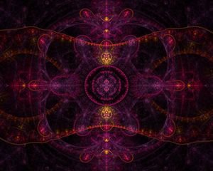 Preview wallpaper kaleidoscope, fractal, abstraction, purple, glow