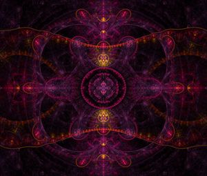 Preview wallpaper kaleidoscope, fractal, abstraction, purple, glow