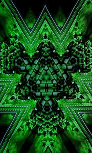 Preview wallpaper kaleidoscope, fractal, abstraction, green