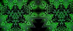 Preview wallpaper kaleidoscope, fractal, abstraction, green