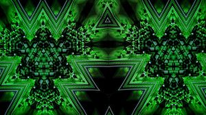 Preview wallpaper kaleidoscope, fractal, abstraction, green