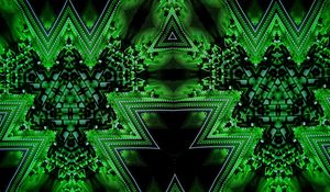 Preview wallpaper kaleidoscope, fractal, abstraction, green