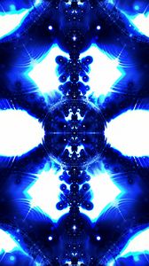 Preview wallpaper kaleidoscope, fractal, abstraction, blue