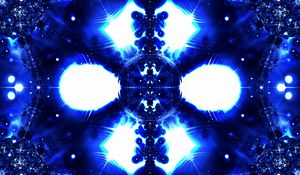 Preview wallpaper kaleidoscope, fractal, abstraction, blue