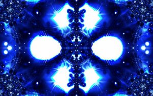 Preview wallpaper kaleidoscope, fractal, abstraction, blue