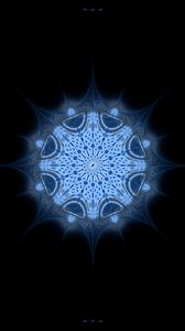 Preview wallpaper kaleidoscope, fractal, abstraction, blue, dark