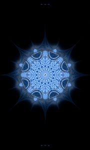 Preview wallpaper kaleidoscope, fractal, abstraction, blue, dark