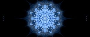 Preview wallpaper kaleidoscope, fractal, abstraction, blue, dark