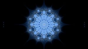 Preview wallpaper kaleidoscope, fractal, abstraction, blue, dark