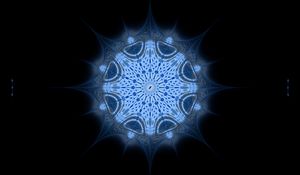 Preview wallpaper kaleidoscope, fractal, abstraction, blue, dark