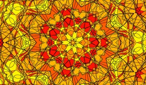 Preview wallpaper kaleidoscope, fractal, abstraction, yellow