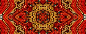 Preview wallpaper kaleidoscope, fractal, abstraction, background, red