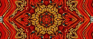 Preview wallpaper kaleidoscope, fractal, abstraction, background, red