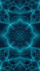 Preview wallpaper kaleidoscope, fractal, blue, abstraction
