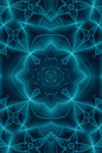 Preview wallpaper kaleidoscope, fractal, blue, abstraction
