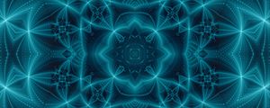 Preview wallpaper kaleidoscope, fractal, blue, abstraction