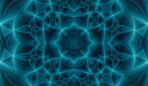 Preview wallpaper kaleidoscope, fractal, blue, abstraction