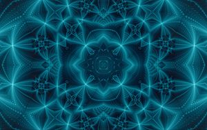 Preview wallpaper kaleidoscope, fractal, blue, abstraction