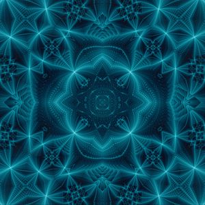 Preview wallpaper kaleidoscope, fractal, blue, abstraction