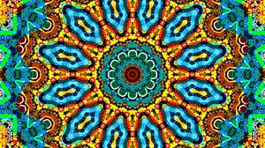 Preview wallpaper kaleidoscope, fractal, bright, colorful, background