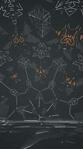 Preview wallpaper kaleidoscope, fractal, lines, abstraction, gray
