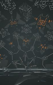 Preview wallpaper kaleidoscope, fractal, lines, abstraction, gray