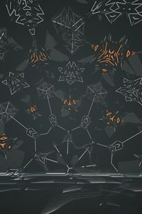 Preview wallpaper kaleidoscope, fractal, lines, abstraction, gray
