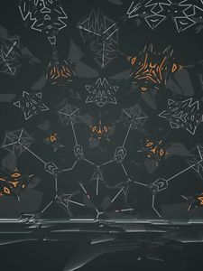 Preview wallpaper kaleidoscope, fractal, lines, abstraction, gray