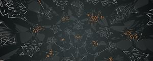 Preview wallpaper kaleidoscope, fractal, lines, abstraction, gray