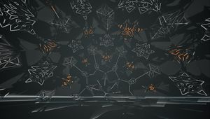 Preview wallpaper kaleidoscope, fractal, lines, abstraction, gray