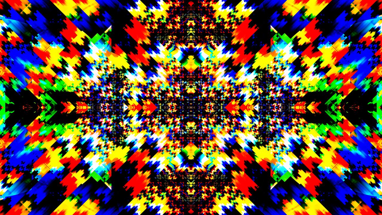 Wallpaper kaleidoscope, fractal, pattern, abstraction, colorful hd