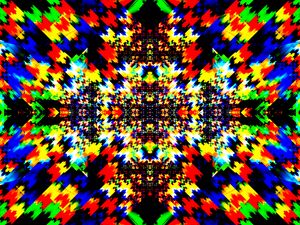 Preview wallpaper kaleidoscope, fractal, pattern, abstraction, colorful