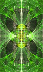 Preview wallpaper kaleidoscope, fractal, pattern, green, abstraction