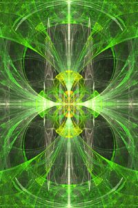 Preview wallpaper kaleidoscope, fractal, pattern, green, abstraction